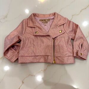 Toddler girls sparkly pink jacket, size 12 months!!